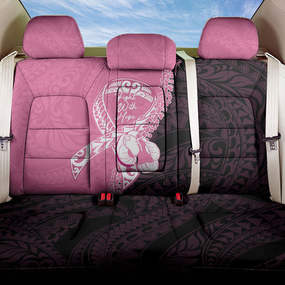 Polynesia Breast Cancer Support Back Car Seat Cover Fight With Hope Pink Ribbon Boxing Gloves
