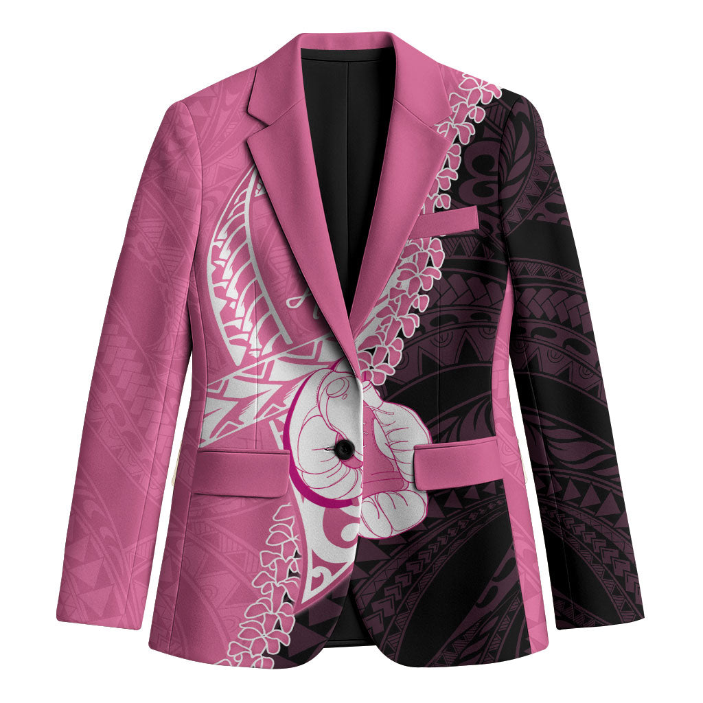 Personalised Polynesia Breast Cancer Support Blazer Fight With Hope Pink Ribbon Boxing Gloves