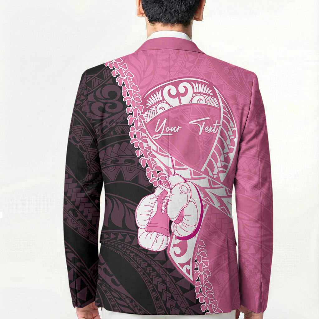 Personalised Polynesia Breast Cancer Support Blazer Fight With Hope Pink Ribbon Boxing Gloves