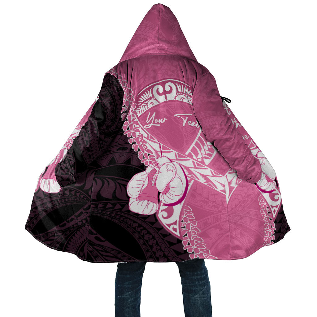 Personalised Polynesia Breast Cancer Support Cloak Fight With Hope Pink Ribbon Boxing Gloves
