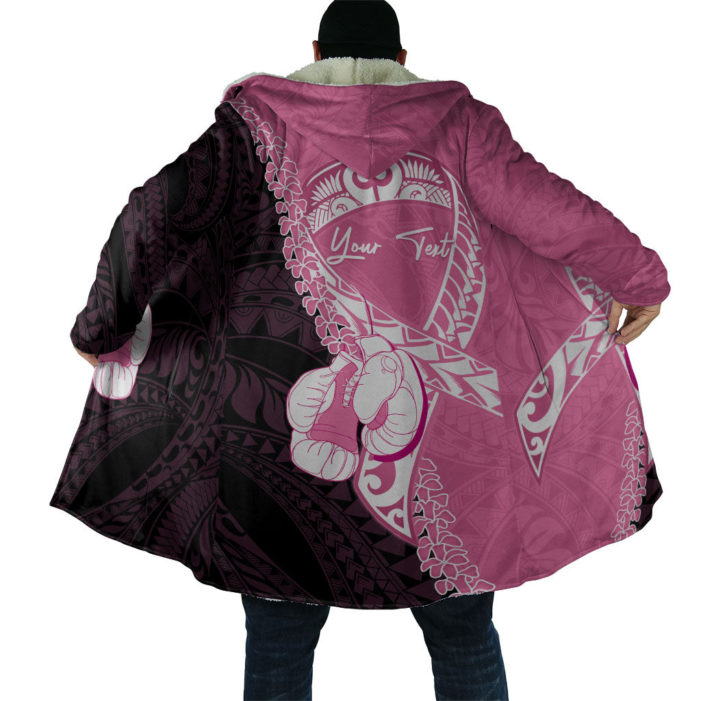 Personalised Polynesia Breast Cancer Support Cloak Fight With Hope Pink Ribbon Boxing Gloves