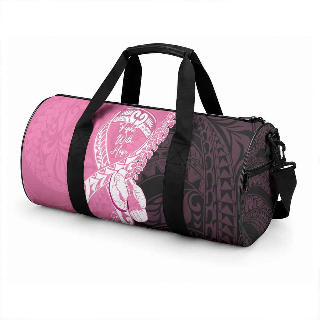 Polynesia Breast Cancer Support Duffle Bag Fight With Hope Pink Ribbon Boxing Gloves