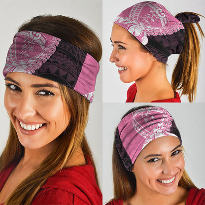 Polynesia Breast Cancer Support Neck Gaiter Fight With Hope Pink Ribbon Boxing Gloves