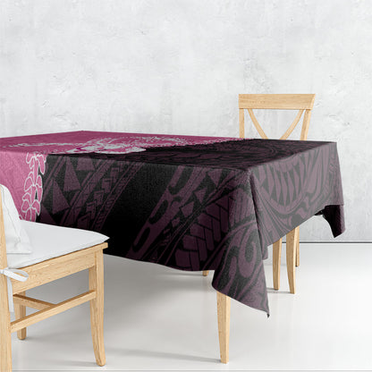 Polynesia Breast Cancer Support Tablecloth Fight With Hope Pink Ribbon Boxing Gloves