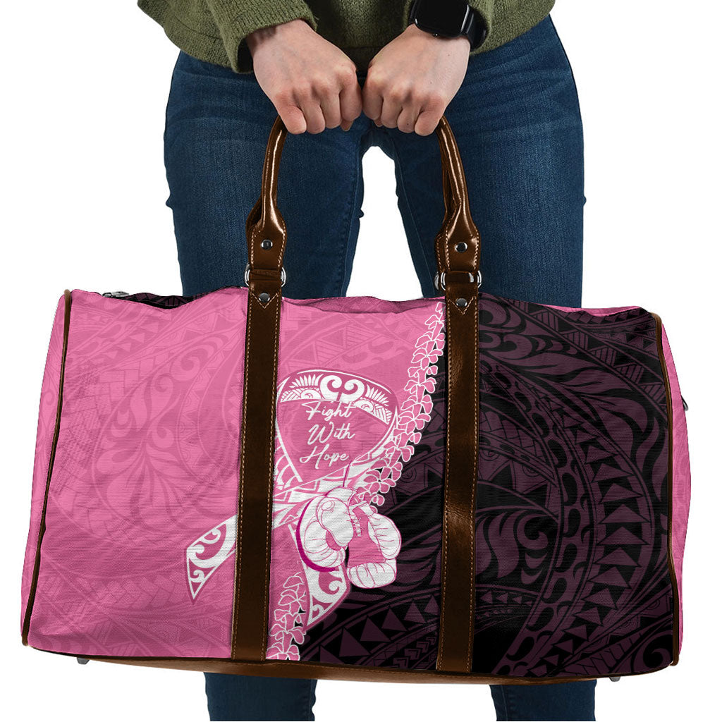 Polynesia Breast Cancer Support Travel Bag Fight With Hope Pink Ribbon Boxing Gloves