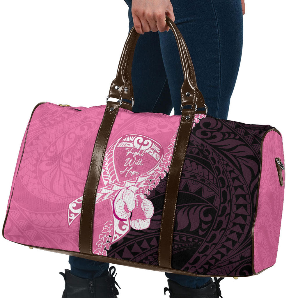 Polynesia Breast Cancer Support Travel Bag Fight With Hope Pink Ribbon Boxing Gloves
