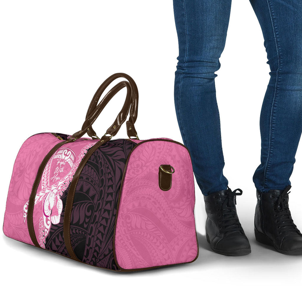 Polynesia Breast Cancer Support Travel Bag Fight With Hope Pink Ribbon Boxing Gloves