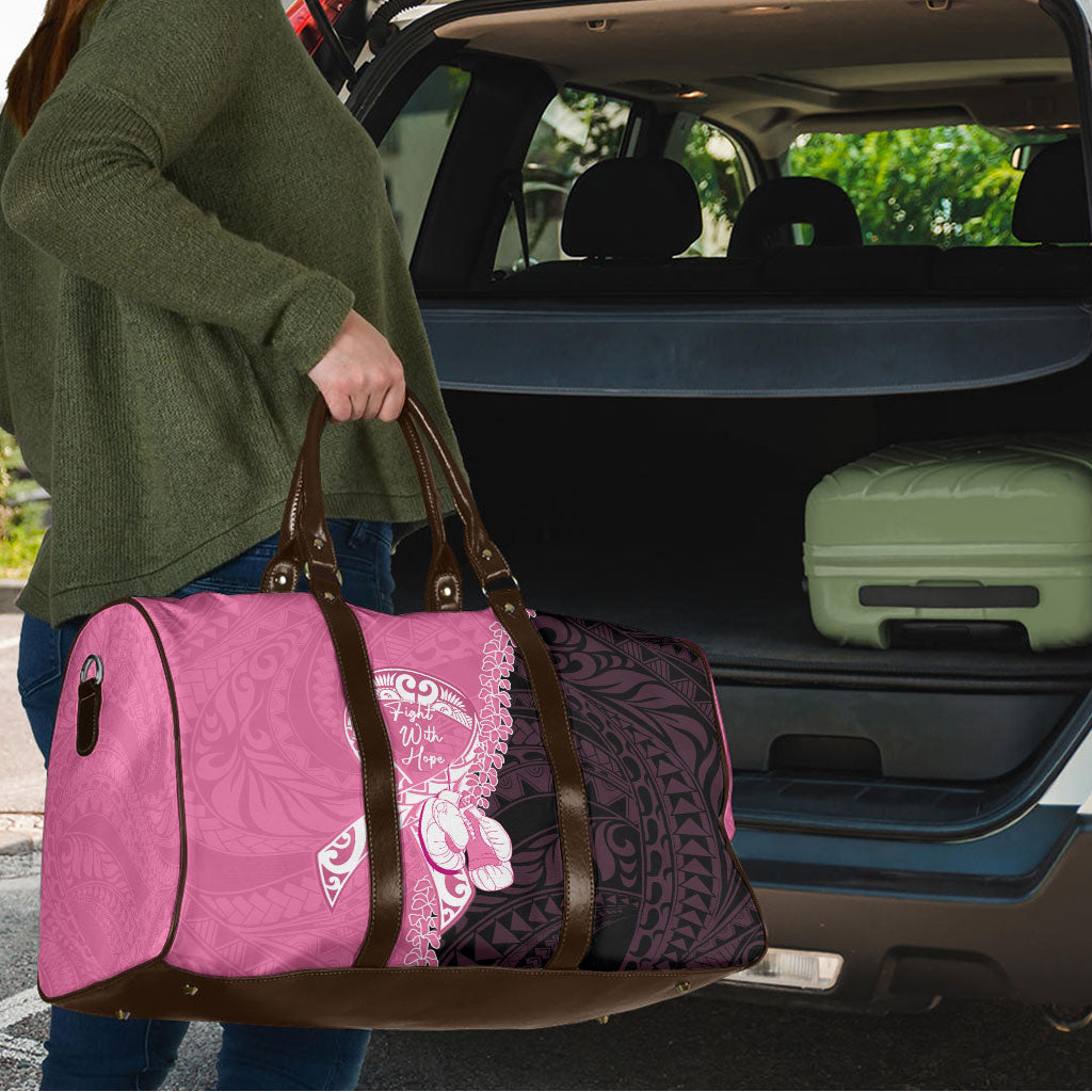 Polynesia Breast Cancer Support Travel Bag Fight With Hope Pink Ribbon Boxing Gloves