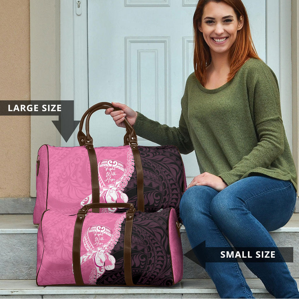 Polynesia Breast Cancer Support Travel Bag Fight With Hope Pink Ribbon Boxing Gloves