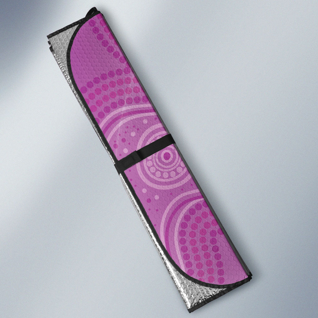 Australia Lupus Support Month Personalised Auto Sun Shade Warrior Purple Ribbon Butterflies Indigenous Art