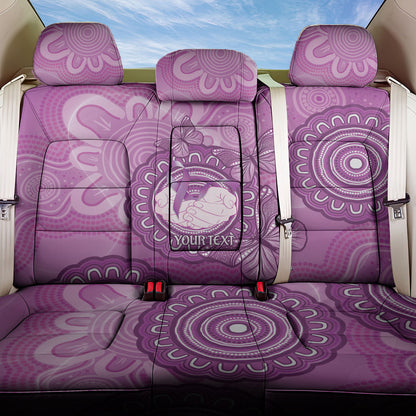 Australia Lupus Support Month Personalised Back Car Seat Cover Warrior Purple Ribbon Butterflies Indigenous Art