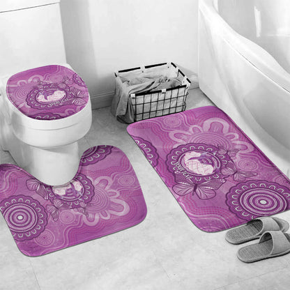 Australia Lupus Support Month Personalised Bathroom Set Warrior Purple Ribbon Butterflies Indigenous Art