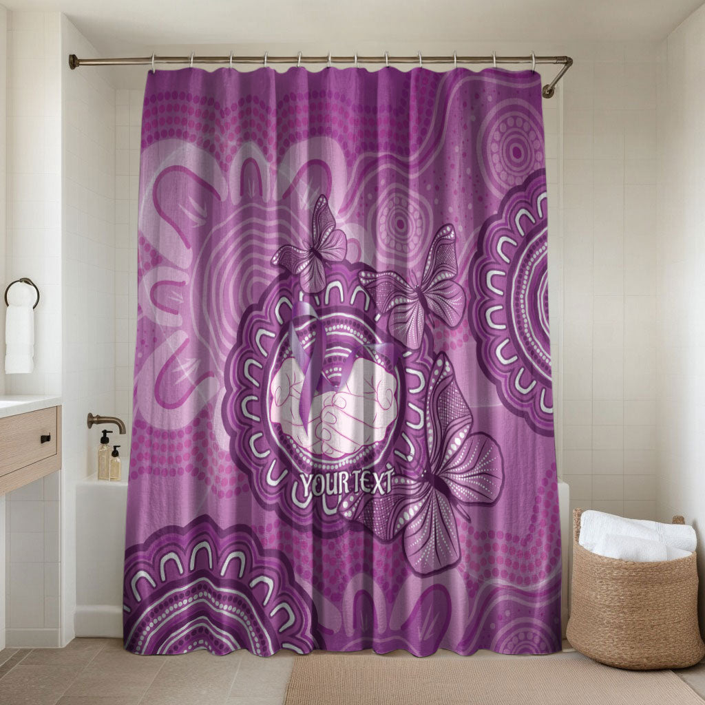 Australia Lupus Support Month Personalised Bathroom Set Warrior Purple Ribbon Butterflies Indigenous Art