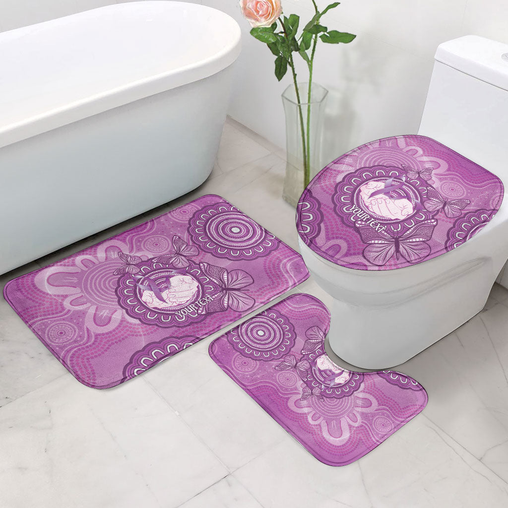 Australia Lupus Support Month Personalised Bathroom Set Warrior Purple Ribbon Butterflies Indigenous Art