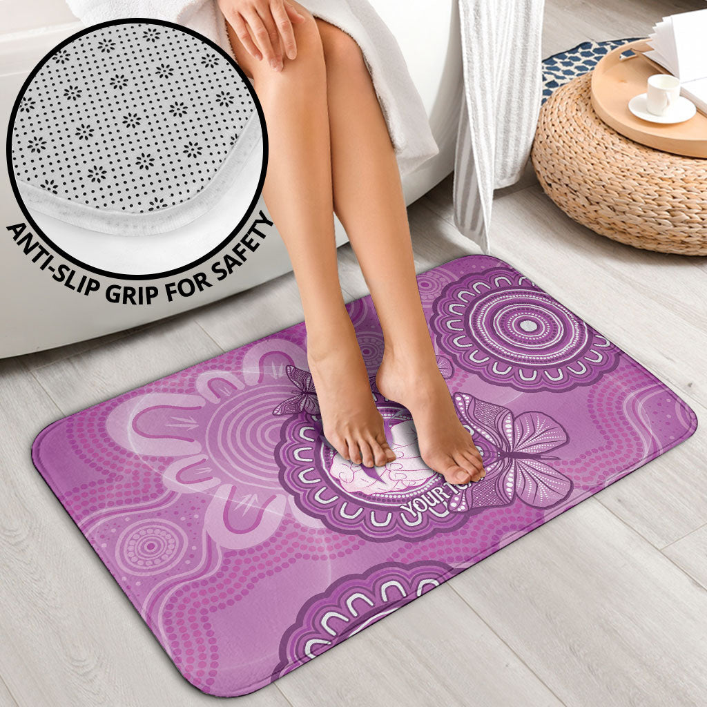 Australia Lupus Support Month Personalised Bathroom Set Warrior Purple Ribbon Butterflies Indigenous Art