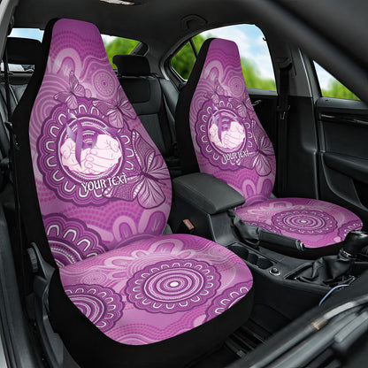 Australia Lupus Support Month Personalised Car Seat Cover Warrior Purple Ribbon Butterflies Indigenous Art