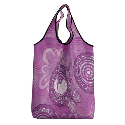 Australia Lupus Support Month Personalised Grocery Bag Warrior Purple Ribbon Butterflies Indigenous Art