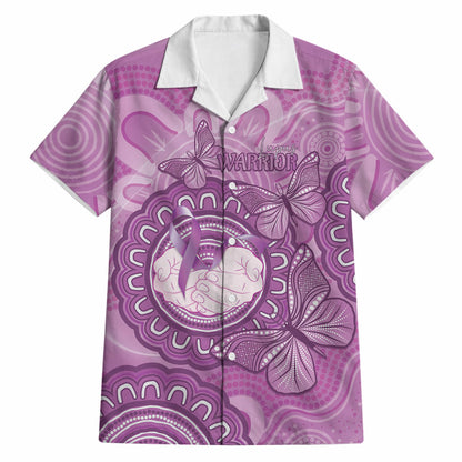 Australia Lupus Support Month Personalised Hawaiian Shirt Warrior Purple Ribbon Butterflies Indigenous Art