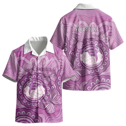 Australia Lupus Support Month Personalised Kid Hawaiian Shirt Warrior Purple Ribbon Butterflies Indigenous Art