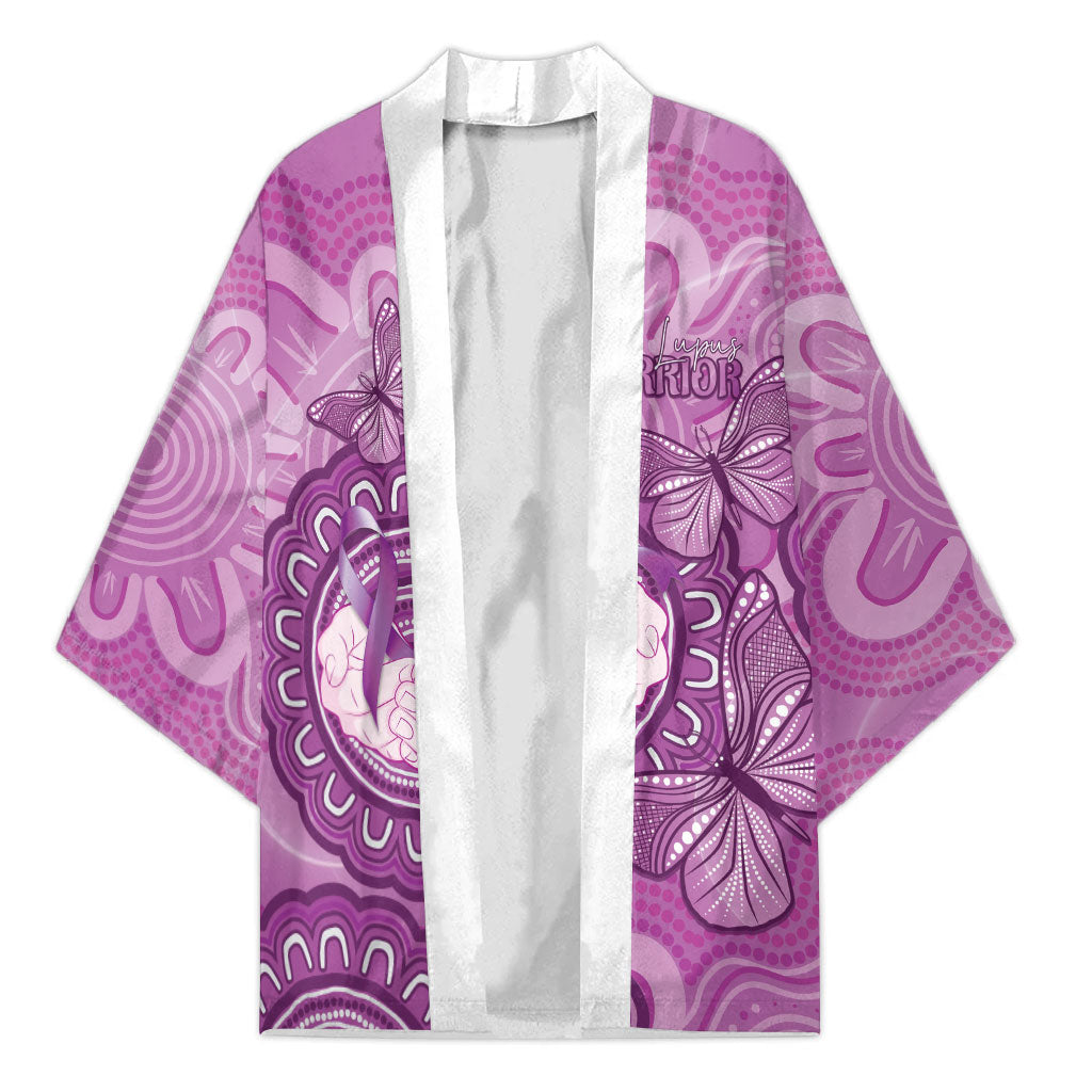 Australia Lupus Support Month Personalised Kimono Warrior Purple Ribbon Butterflies Indigenous Art