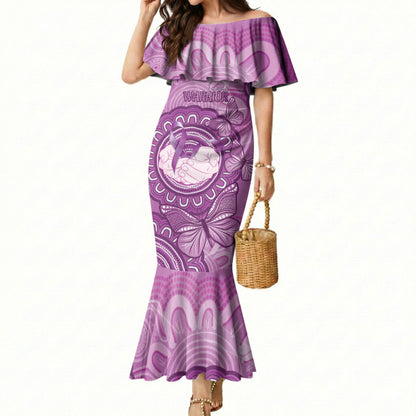 Australia Lupus Support Month Personalised Mermaid Dress Warrior Purple Ribbon Butterflies Indigenous Art
