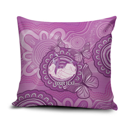 Australia Lupus Support Month Personalised Pillow Cover Warrior Purple Ribbon Butterflies Indigenous Art
