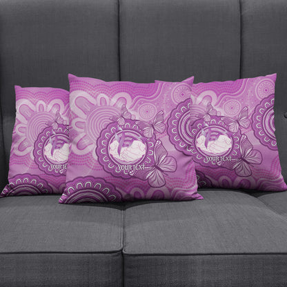 Australia Lupus Support Month Personalised Pillow Cover Warrior Purple Ribbon Butterflies Indigenous Art