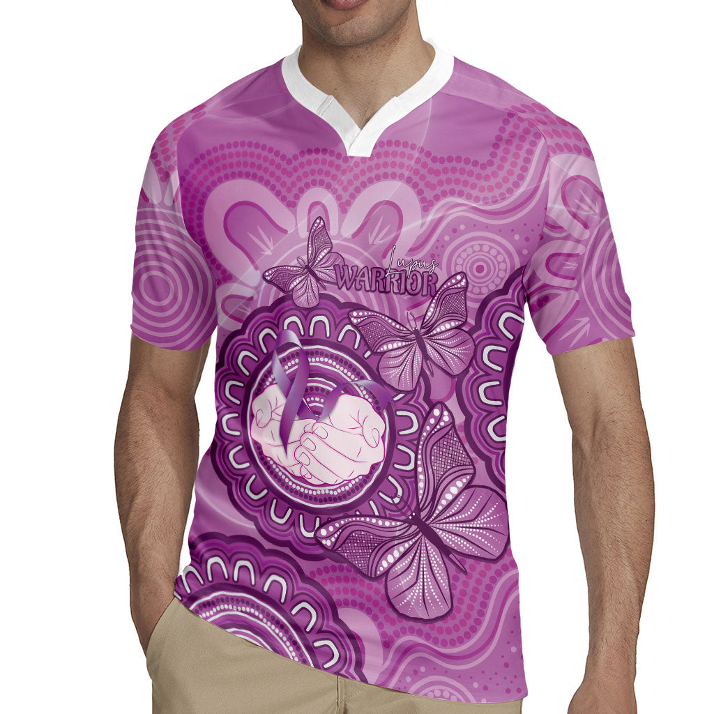 Australia Lupus Support Month Personalised Rugby Jersey Warrior Purple Ribbon Butterflies Indigenous Art