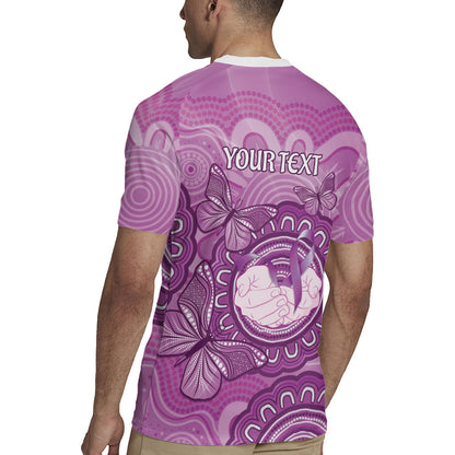 Australia Lupus Support Month Personalised Rugby Jersey Warrior Purple Ribbon Butterflies Indigenous Art