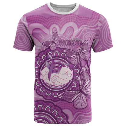 Australia Lupus Support Month Personalised T Shirt Warrior Purple Ribbon Butterflies Indigenous Art