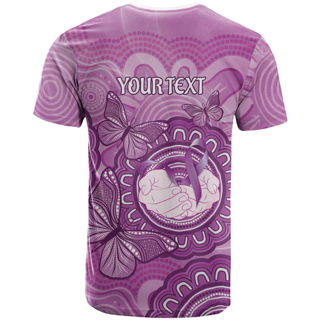 Australia Lupus Support Month Personalised T Shirt Warrior Purple Ribbon Butterflies Indigenous Art