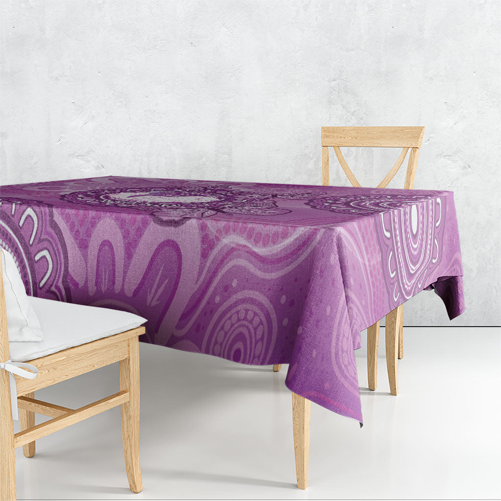 Australia Lupus Support Month Personalised Tablecloth Warrior Purple Ribbon Butterflies Indigenous Art