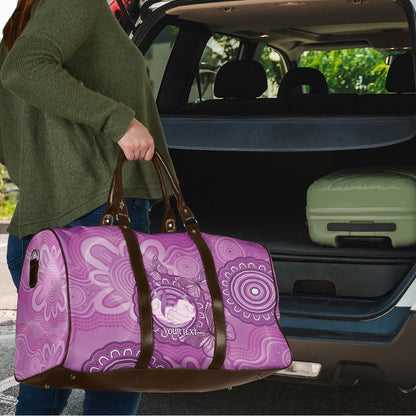 Australia Lupus Support Month Personalised Travel Bag Warrior Purple Ribbon Butterflies Indigenous Art