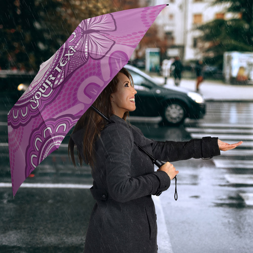 Australia Lupus Support Month Personalised Umbrella Warrior Purple Ribbon Butterflies Indigenous Art