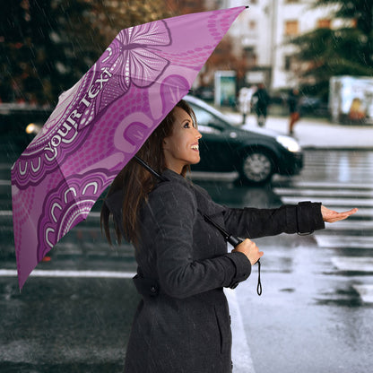 Australia Lupus Support Month Personalised Umbrella Warrior Purple Ribbon Butterflies Indigenous Art