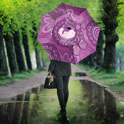 Australia Lupus Support Month Personalised Umbrella Warrior Purple Ribbon Butterflies Indigenous Art