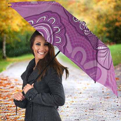 Australia Lupus Support Month Personalised Umbrella Warrior Purple Ribbon Butterflies Indigenous Art