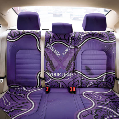 Australia Lupus Support Month Personalised Back Car Seat Cover Butterfly Purple Ribbon Invisible Illness Indigenous Art