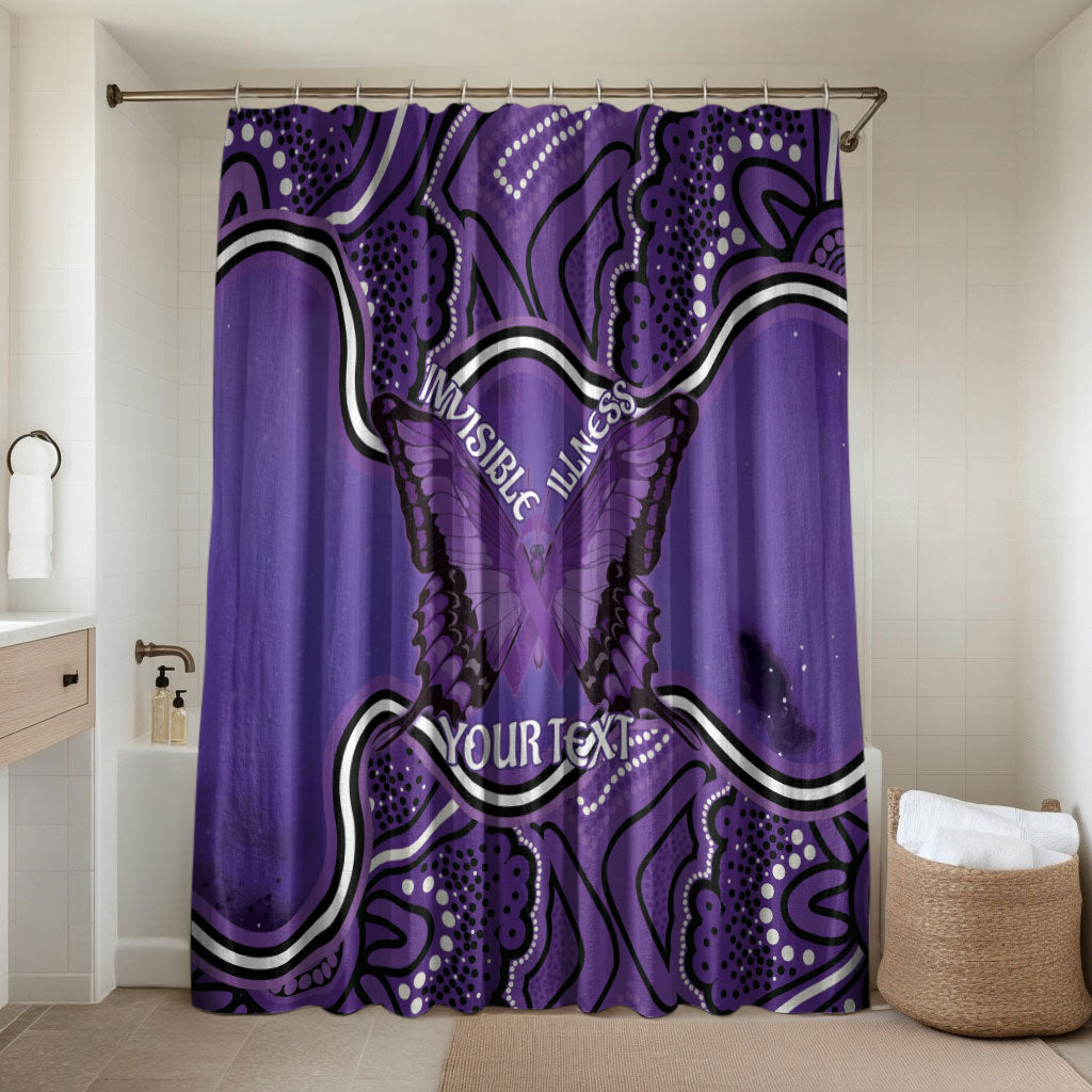 Australia Lupus Support Month Personalised Bathroom Set Butterfly Purple Ribbon Invisible Illness Indigenous Art