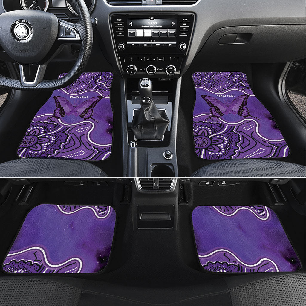 Australia Lupus Support Month Personalised Car Mats Butterfly Purple Ribbon Invisible Illness Indigenous Art