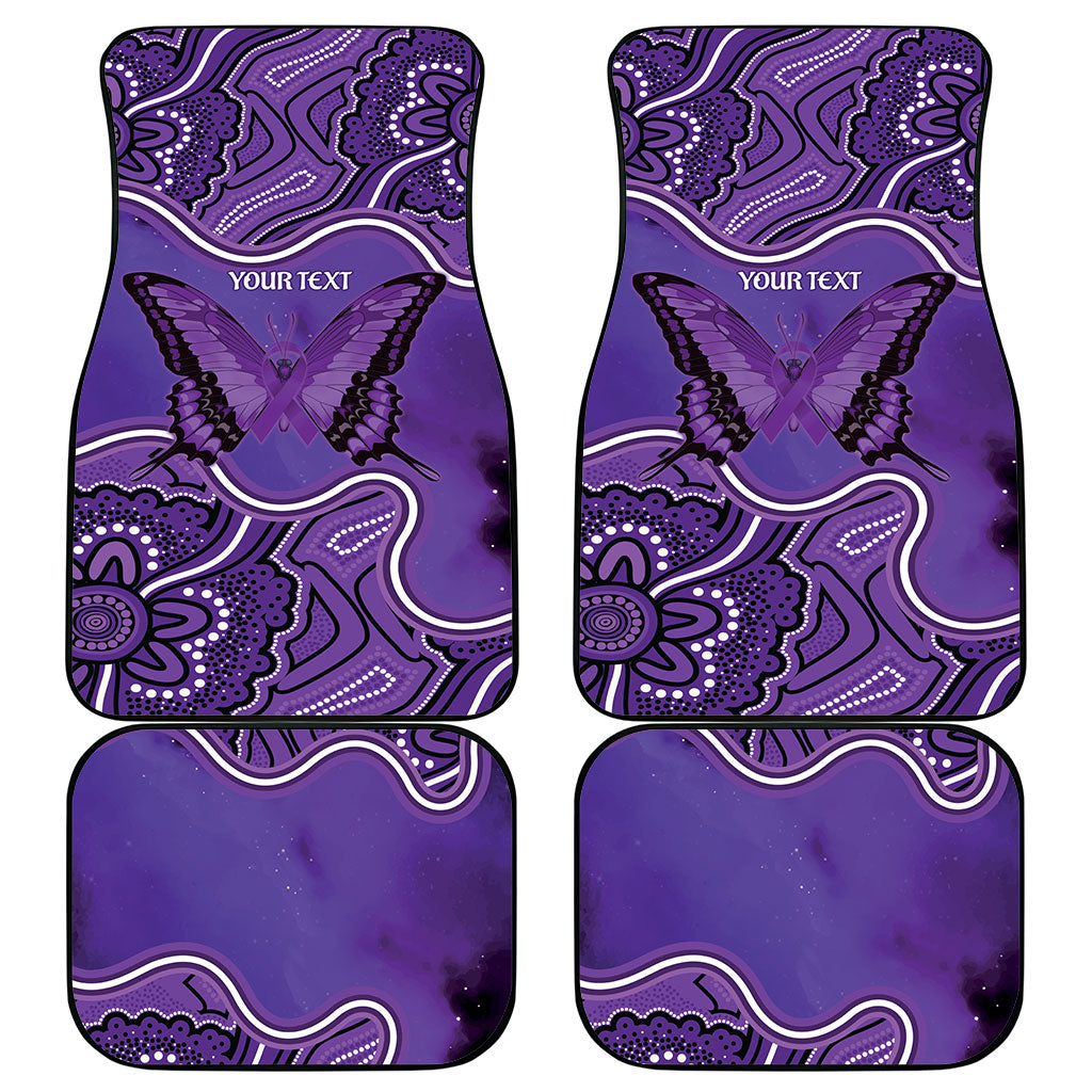 Australia Lupus Support Month Personalised Car Mats Butterfly Purple Ribbon Invisible Illness Indigenous Art