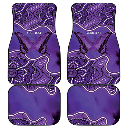 Australia Lupus Support Month Personalised Car Mats Butterfly Purple Ribbon Invisible Illness Indigenous Art