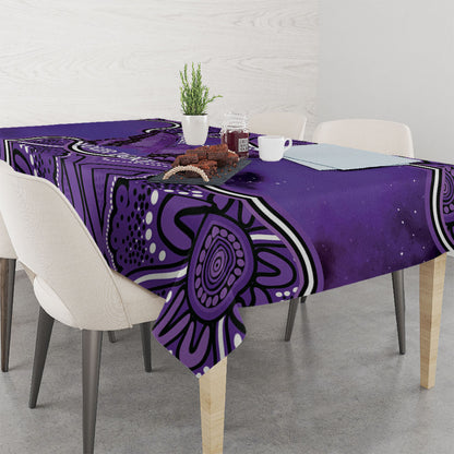 Australia Lupus Support Month Personalised Tablecloth Butterfly Purple Ribbon Invisible Illness Indigenous Art
