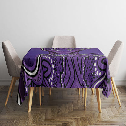Australia Lupus Support Month Personalised Tablecloth Butterfly Purple Ribbon Invisible Illness Indigenous Art