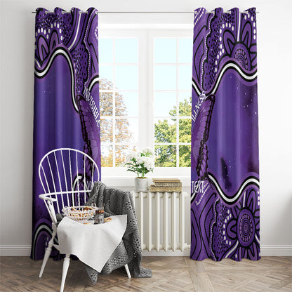 Australia Lupus Support Month Personalised Window Curtain Butterfly Purple Ribbon Invisible Illness Indigenous Art