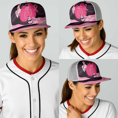 Australia Breast Cancer Support Baseball Net Cap Pink Cockatoo Fight Boxing Gloves Aboriginal Art