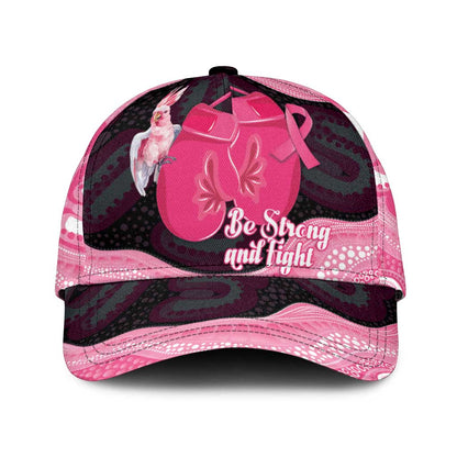 Australia Breast Cancer Support Classic Cap Pink Cockatoo Fight Boxing Gloves Aboriginal Art