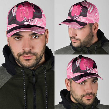 Australia Breast Cancer Support Classic Cap Pink Cockatoo Fight Boxing Gloves Aboriginal Art