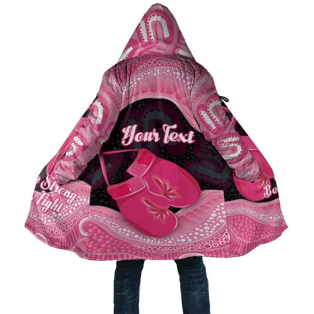 Personalised Australia Breast Cancer Support Cloak Pink Cockatoo Fight Boxing Gloves Aboriginal Art