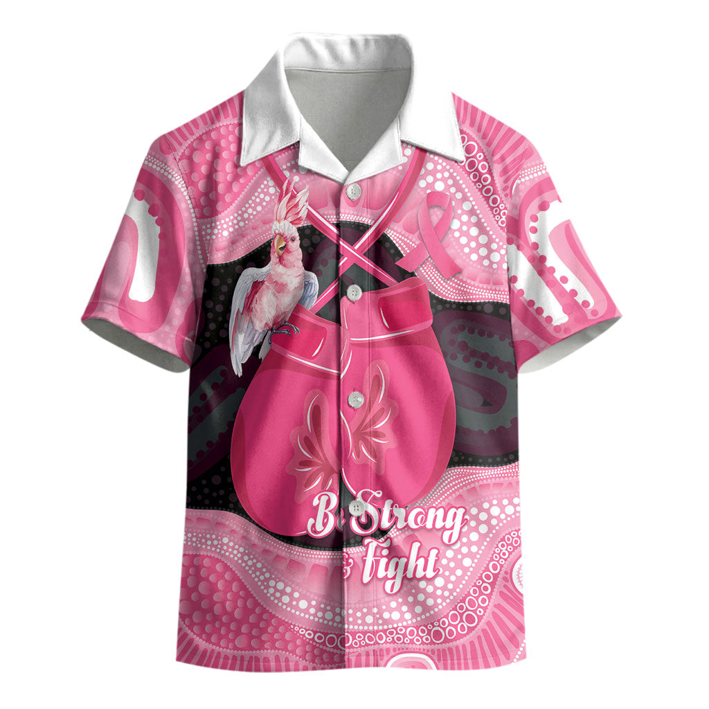 Personalised Australia Breast Cancer Support Kid Hawaiian Shirt Pink Cockatoo Fight Boxing Gloves Aboriginal Art